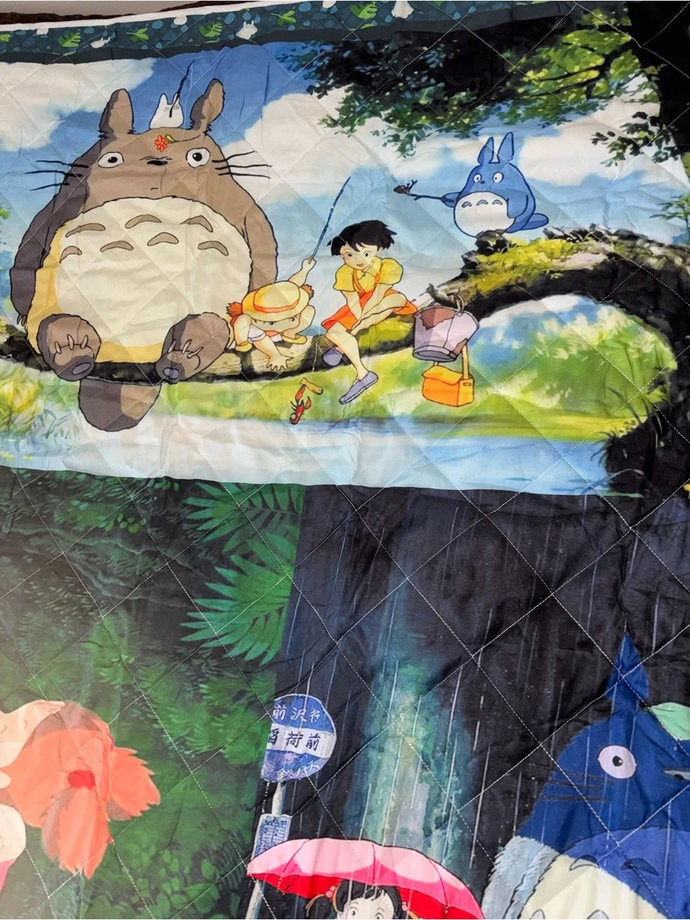 Studio Ghibli Totoro Patchwork Quilt Queen/King